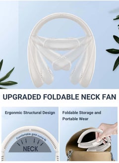 Neck Fan, 5000mAh Foldable Neck Fan 360°Cooling Airflow USB Rechargeable Bladeless Portable Neck Fan with 3 Speeds Adjustment Personal Fan for Outdoor Travel Indoor - pzsku/Z963D399DA2CEC2F5C93FZ/45/_/1721096617/aa14abf1-9dfc-4948-9306-a33e9c77157c