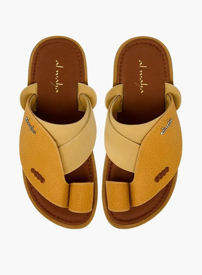 Al Waha Men Toe Loop Detail Arabic Sandals