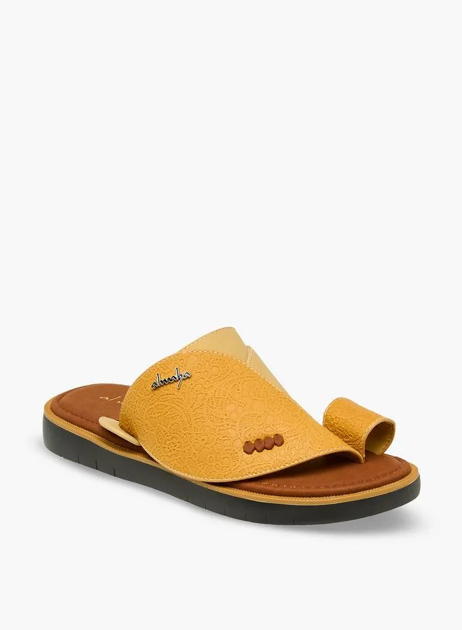 Al Waha Men Toe Loop Detail Arabic Sandals