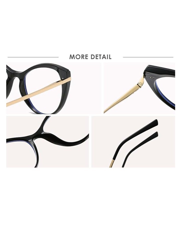 Blue Light Blocking Glasses Women Anti Eye satrain Computer Cat eye Eyeglasses Cateye Clear Frame - Image 4