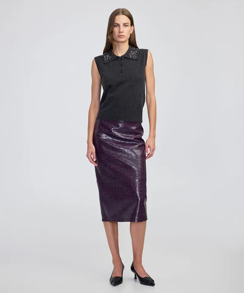 Ipekyol  Embellished Collar Knit Top for Women | Best Price UAE