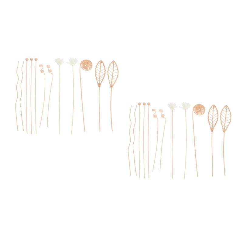 24 pcs Diffuser Sticks Natural Rattan Flower Fragrance Set Replacement Home Decor - Image 1