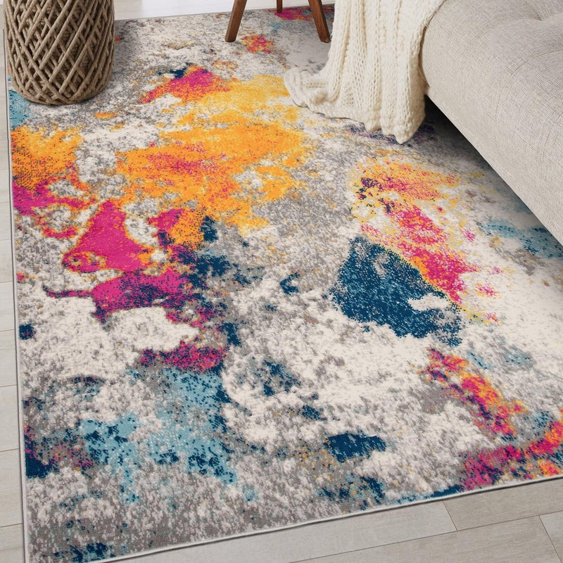 Rugshop Rugshop Sky Collection Modern Abstract Area Rug  33 x 5 Multi