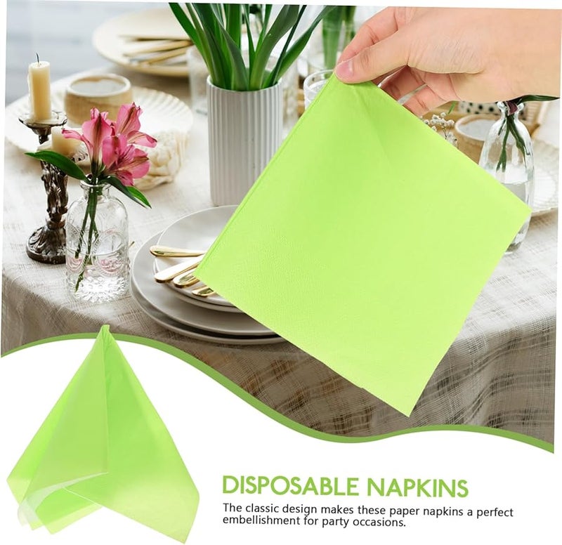 Beaupretty 20 حزمة مناديل ورقية مزدوجة سميكة بلون صلب لحفلات الزفاف والمناسبات والحفلات - Image 5