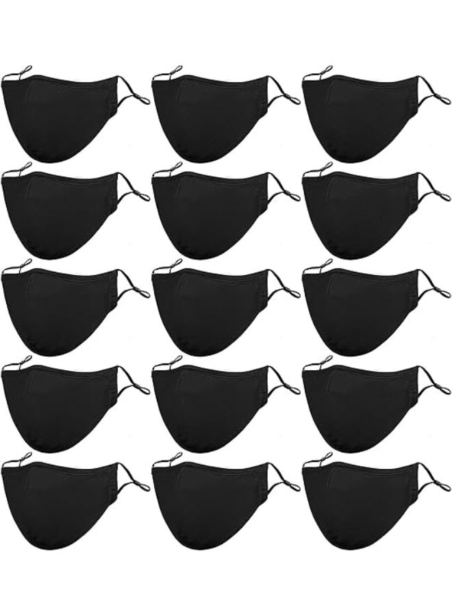 Black Reusable Breathable Cloth Face Protection，Adjustable Washable Male and Women Fashion Face Protection Cover - Image 1