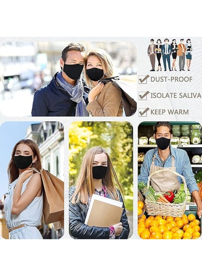 Black Reusable Breathable Cloth Face Protection，Adjustable Washable Male and Women Fashion Face Protection Cover - Image 4