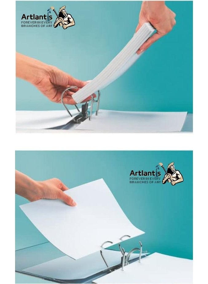 Artlantis - Office Folder Yellow Wide 10 Pieces Plastic Wide Yellow Folder Ring Stainless Steel Clip 10 Pieces - Image 1