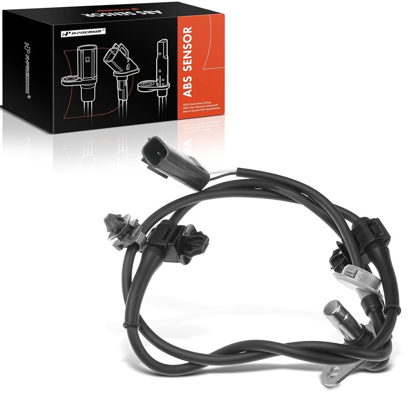 A-Premium ABS Wheel Speed Sensor Compatible with Mazda Models - CX-7 2007-2012, CX-9 2007-2015 - Front Right Passenger Side, Replace# L2064370XB, EG234370X - Image 1