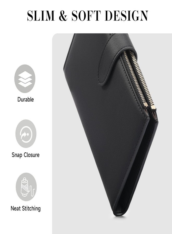 FALAN MULE محفظة فالان مولي للنساء متعددة البطاقات نحيفة من الجلد مع حماية RFID لحامل بطاقات الائتمان مع جيب بسحاب - Image 5