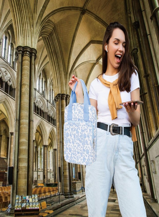 Bunnychill Bible Cover for Women, Bible Case with Handles,Carrying Bible Bag Scripture Case Church Bag Bible Protective with Font & Back Zippered Pocket - Image 2