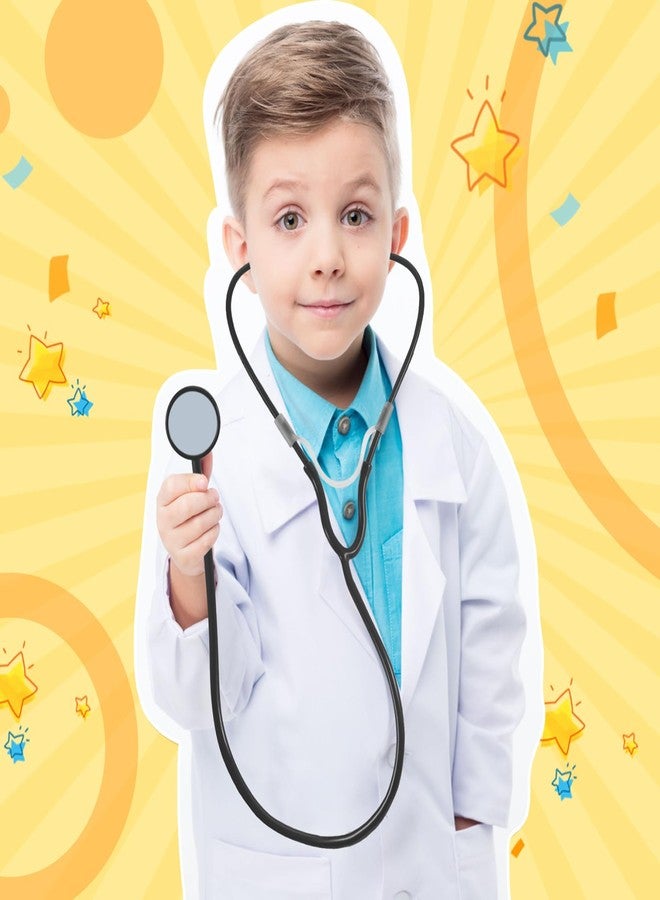 RoundFunny 5 Pack Boys Girls Kids Stethoscope Toy Disposable Plastic Stethoscope Real Working for Girls Boys Doctor Kit Role Play Costume Pretend Game Accessories - Image 4