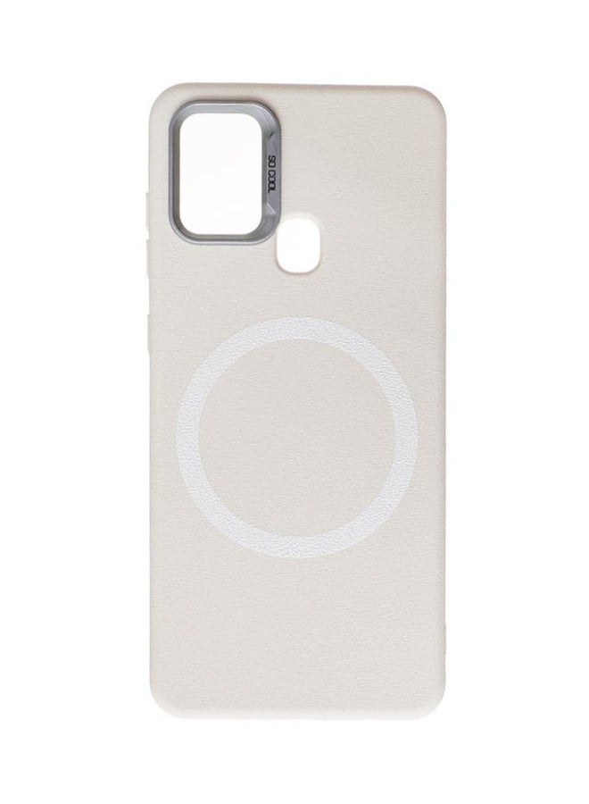 Plastic Back Cover For Samsung Galaxy A21s, Off white - Image 1