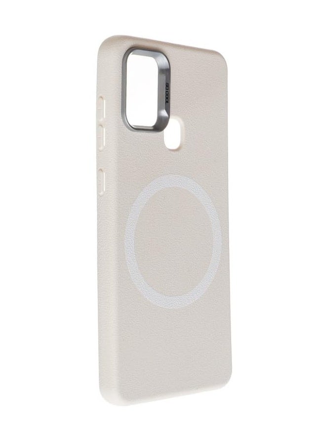 Plastic Back Cover For Samsung Galaxy A21s, Off white - Image 2