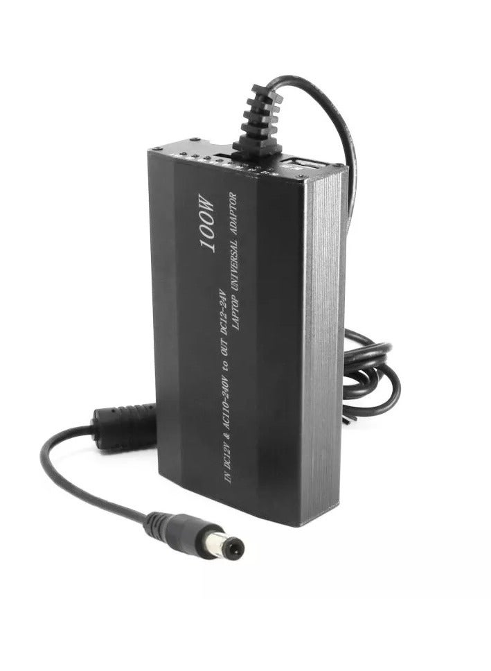 Terabyte Laptop Notebook Power 100W Universal Charger with Car Charger & AC Power Adapter & 8 Power - Image 3