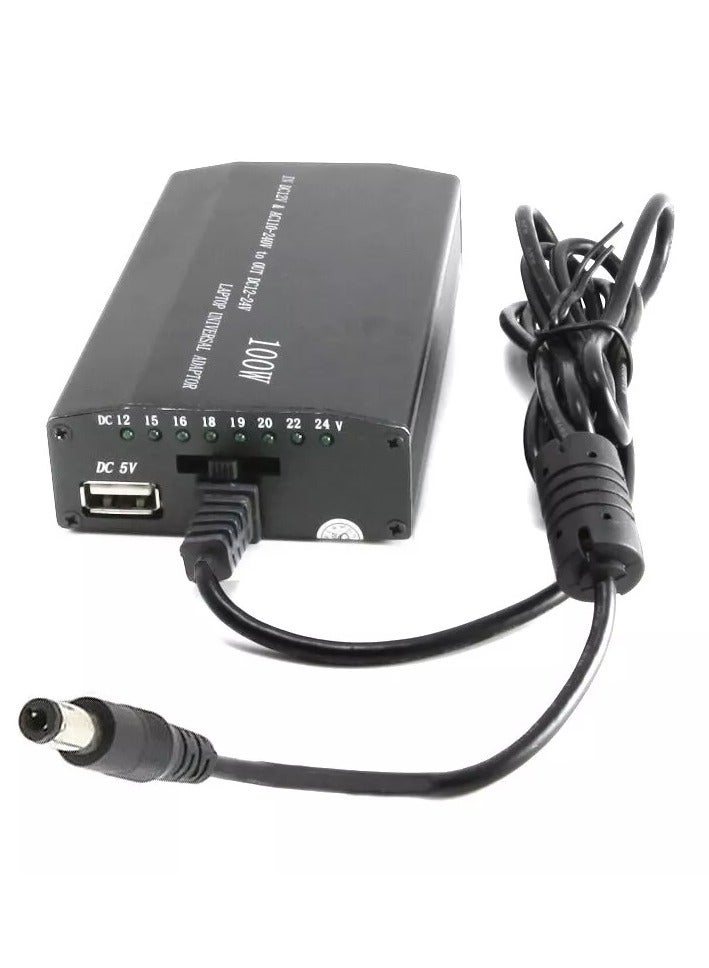 Terabyte Laptop Notebook Power 100W Universal Charger with Car Charger & AC Power Adapter & 8 Power - Image 4