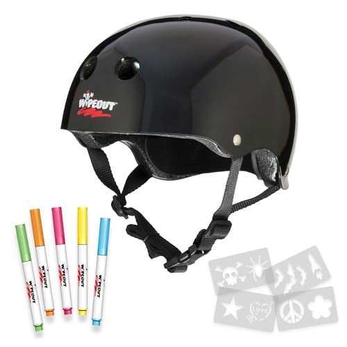 Wipeout Dry Erase Kids Helmet – Ideal for Bike, Skate, Scooter, in-Line Skating and Rollerblading - Image 1