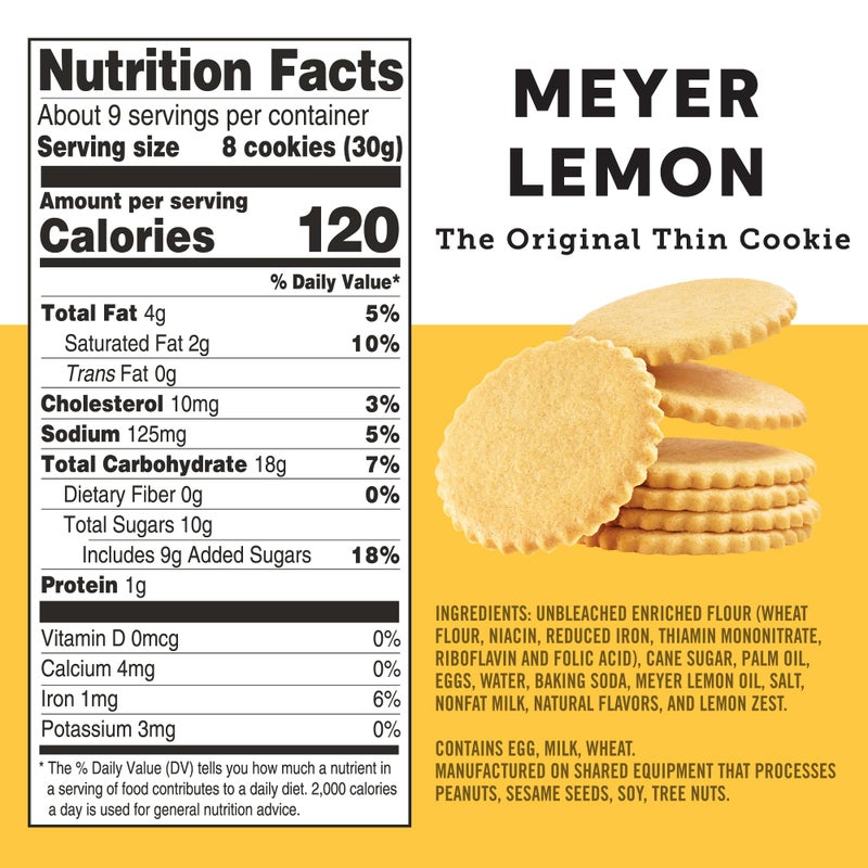 Dewey's Bakery Dewey’s Bakery Meyer Lemon Moravian Cookie Thins | Baked in Small Batches | Real, Simple Ingredients | Time-Honored Southern Bakery Recipe | 9 oz (Pack of 6) - Image 4