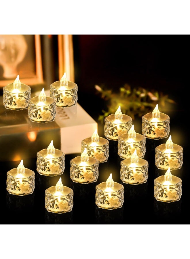 تشيلور ٢٤ قطعة من شموع LED الصغيرة، شموع LED، شموع كريستالية بدون لهب، شموع LED لحفلات عيد الحب وعيد الميلاد وحفلات الزفاف. - Image 1