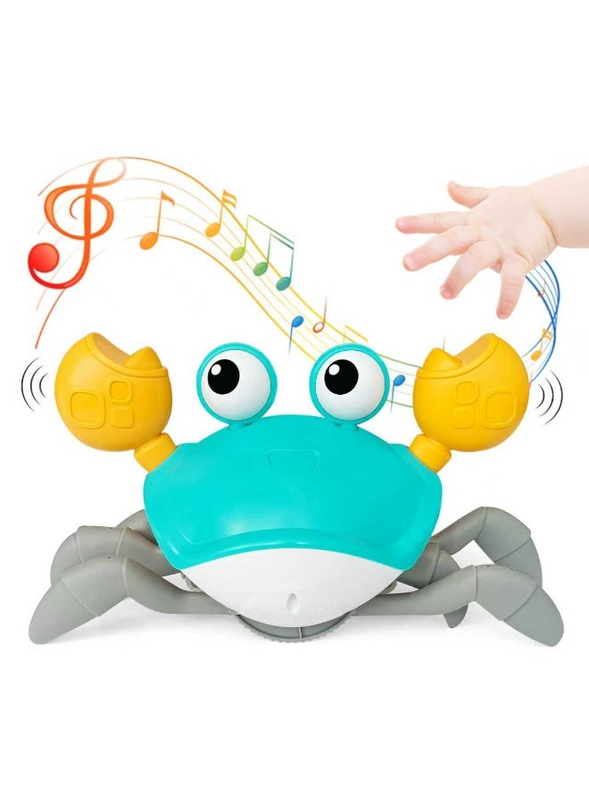 Mini Treasures Electric Runaway Crab Crawling Crab Baby Toy with Music and LED Light Up Toddler Interactive Learning Development Toy with Automatically Avoid Obstacles For Babies, Toddlers and Kids - Image 2
