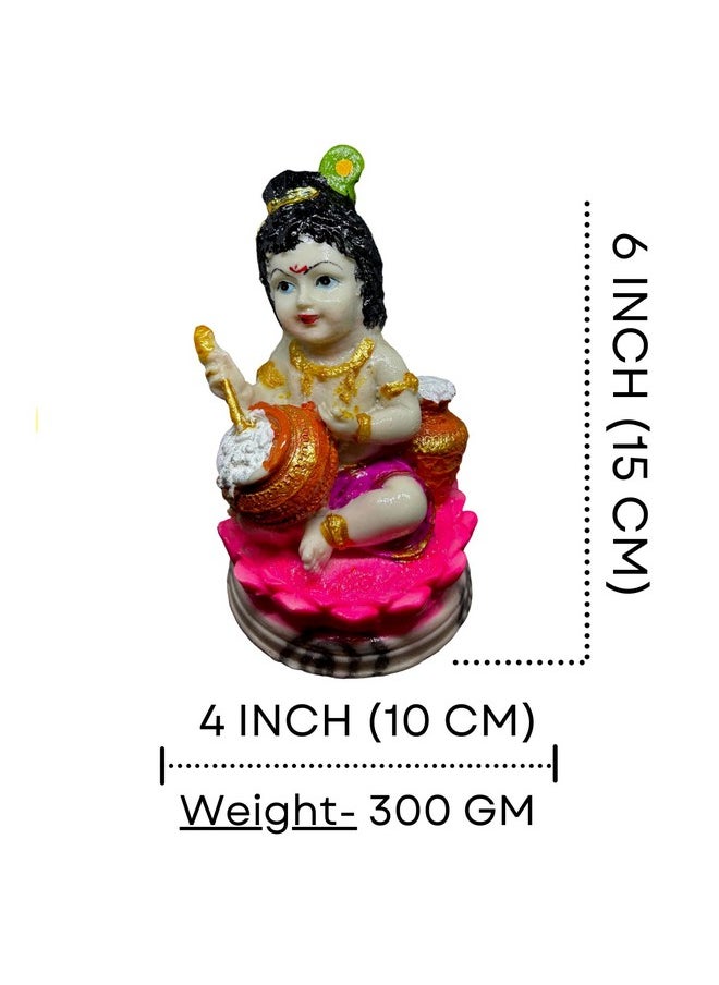 Salvus App SOLUTIONS Salvus APP SOLUTIONS Blessings Embodied: A Sacred Laddu Gopal Idol for Reverent Pooja Rituals and Thoughtful Gifting (Multicolor_4x6 Inch)  - Image 2