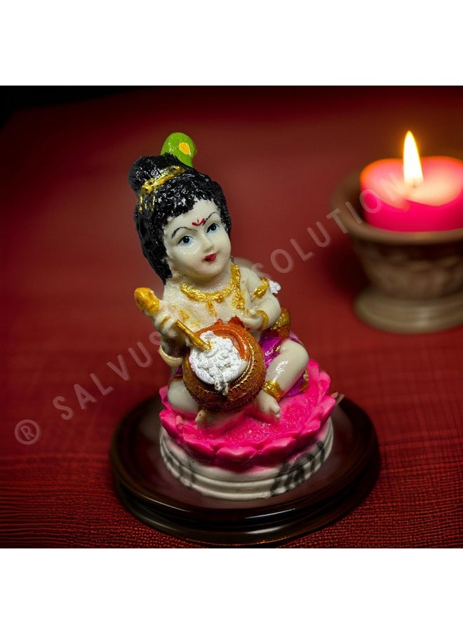 Salvus App SOLUTIONS Salvus APP SOLUTIONS Blessings Embodied: A Sacred Laddu Gopal Idol for Reverent Pooja Rituals and Thoughtful Gifting (Multicolor_4x6 Inch)  - Image 3