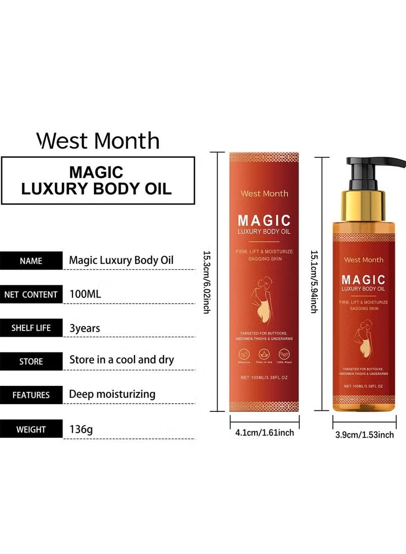 WEST MONTH Magic Body Firming Oil,Magic Luxury Body Oil for Skin,Hydrating and Firming Body Oil for Full Body Use (1pcs) - Image 5