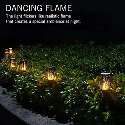 Epyz Solar Light Outdoor Waterproof Flickering Flame Mashaal Lamp 96 Led Auto On/Off for Yard Garden Party and Festival Decoration [ Pack of 2, Warm Yellow ], ABS Plastic - Image 4