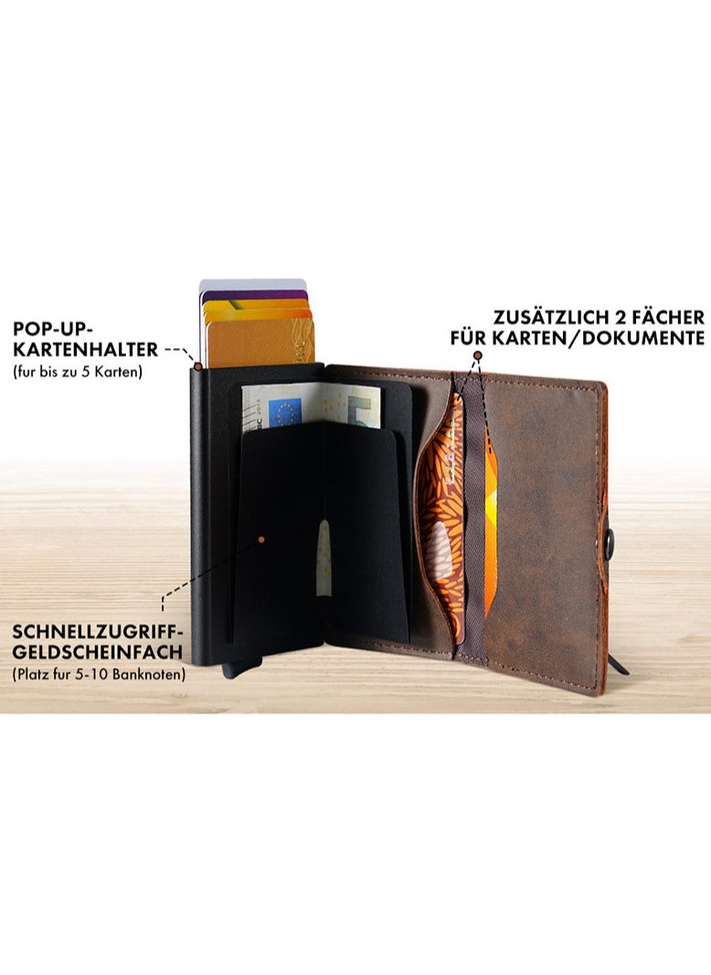 Generic - Credit Card Holder RFID Blocking and Magnetic Closure,  Card Wallet with Coin Pocket for Men Gifts - Image 1