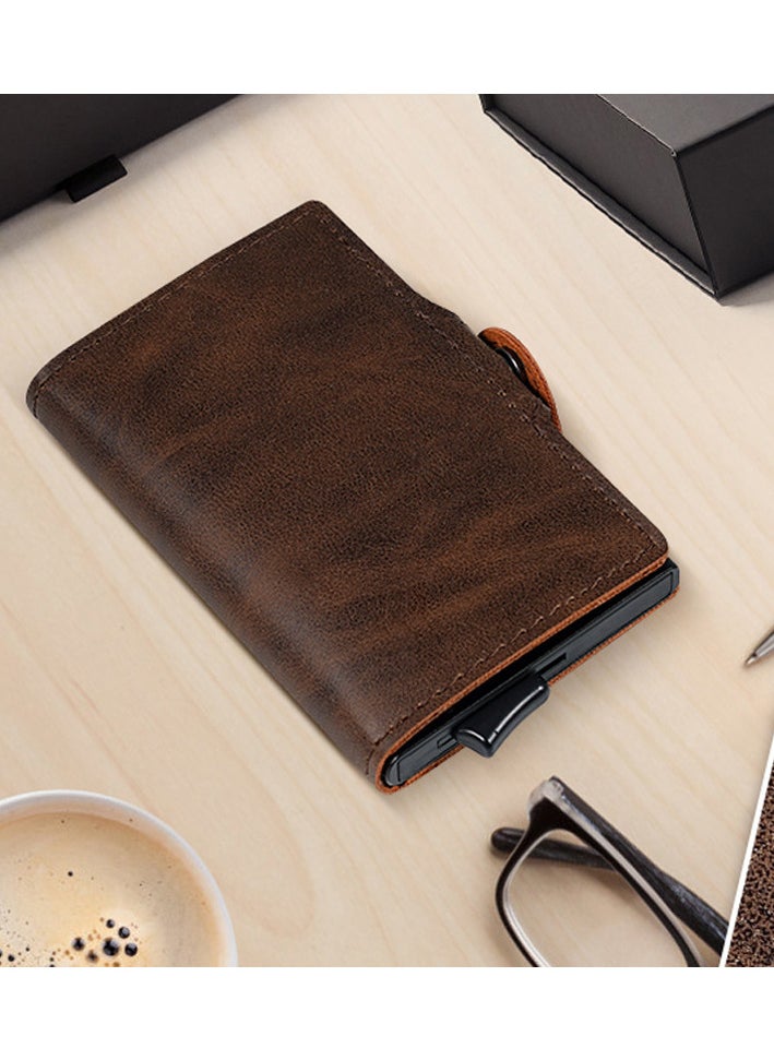 Generic - Credit Card Holder RFID Blocking and Magnetic Closure,  Card Wallet with Coin Pocket for Men Gifts - Image 1