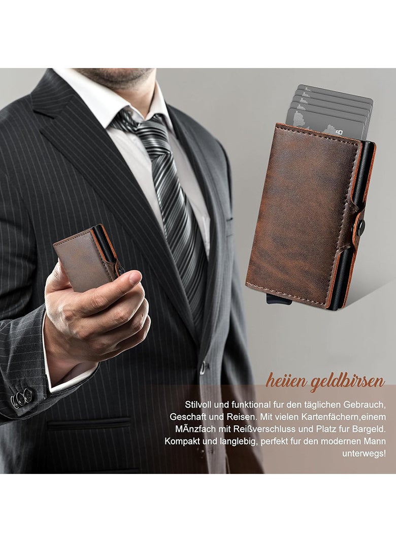 Generic - Credit Card Holder RFID Blocking and Magnetic Closure,  Card Wallet with Coin Pocket for Men Gifts - Image 1