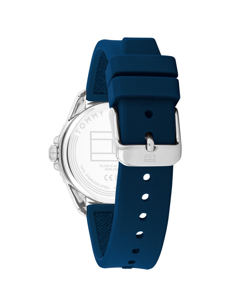 TOMMY HILFIGER Round Analog Youth'S Stainless Steel And Blue Aluminum Case  Watch - Image 2