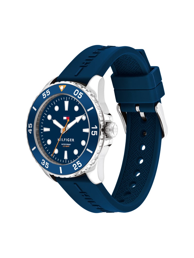 TOMMY HILFIGER Round Analog Youth'S Stainless Steel And Blue Aluminum Case  Watch - Image 1