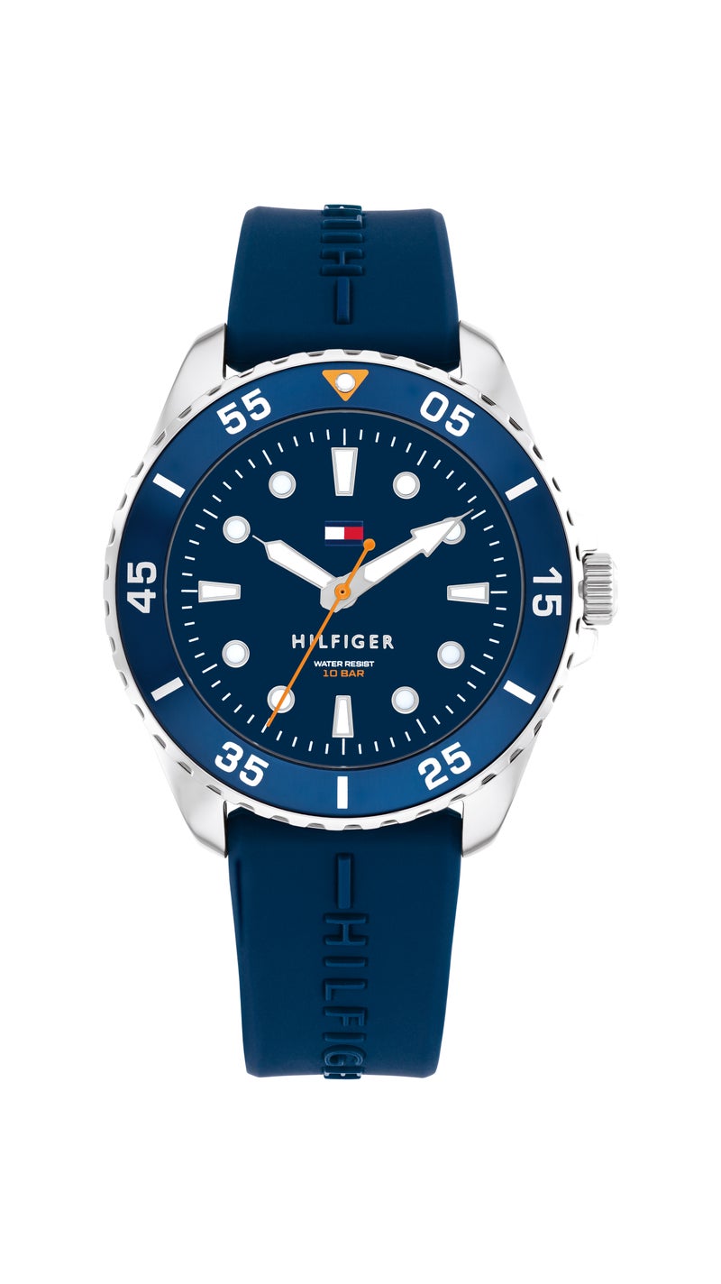 TOMMY HILFIGER Round Analog Youth'S Stainless Steel And Blue Aluminum Case  Watch - Image 3