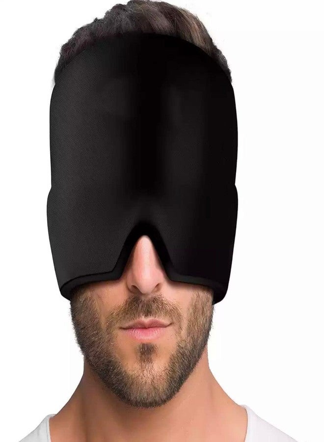 Waexlla Cooling Ice Hat with Hot Cold Therapy, Reusable Gel Pack, Quick Pain Relief Cap, No Condensation, Black, Adjustable Compression for Headache and Stress Relief - Image 1