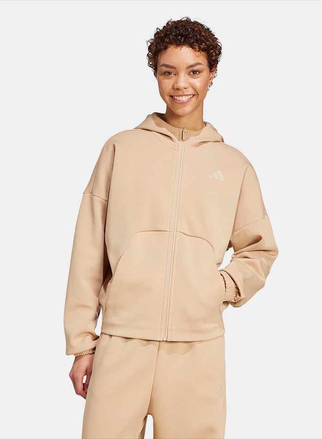 Adidas Future Icons Small Logo Full-Zip Hoodie - Image 1