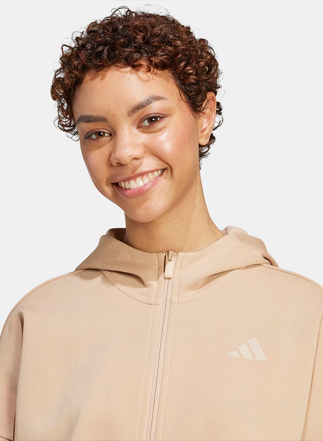 Adidas Future Icons Small Logo Full-Zip Hoodie - Image 4