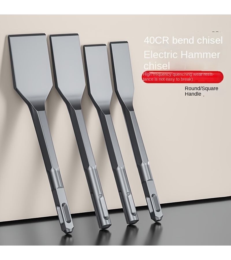 Round Handle Curved Chisel 14x180x25mm Electric Demolition Hammer Bit for Concrete Breaking - Image 1