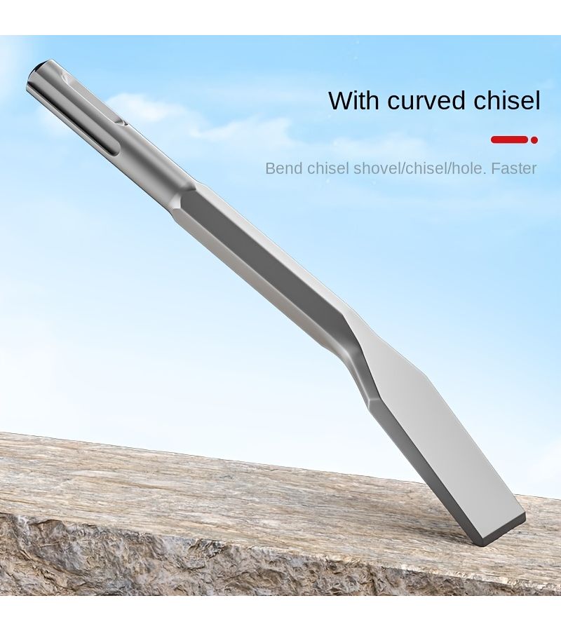 Round Handle Curved Chisel 14x180x25mm Electric Demolition Hammer Bit for Concrete Breaking - Image 5