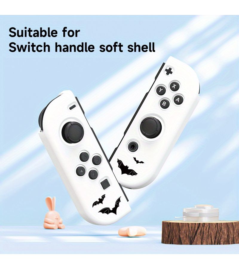 Compatible With Switch Oled Protective Case Left And Right Controller Covers In Red TPU Soft Shell Anti Slip Texture Lightweight Durable Comfortable Grip Scratch Resistant Multi Color Gaming Accessories Gift For Boys - Image 3