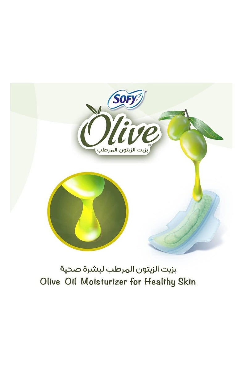 Sofy OFY Olive Sanitary Pads With Wings, Slim, Large 29 cm, Pack of 30 Pads - Image 2