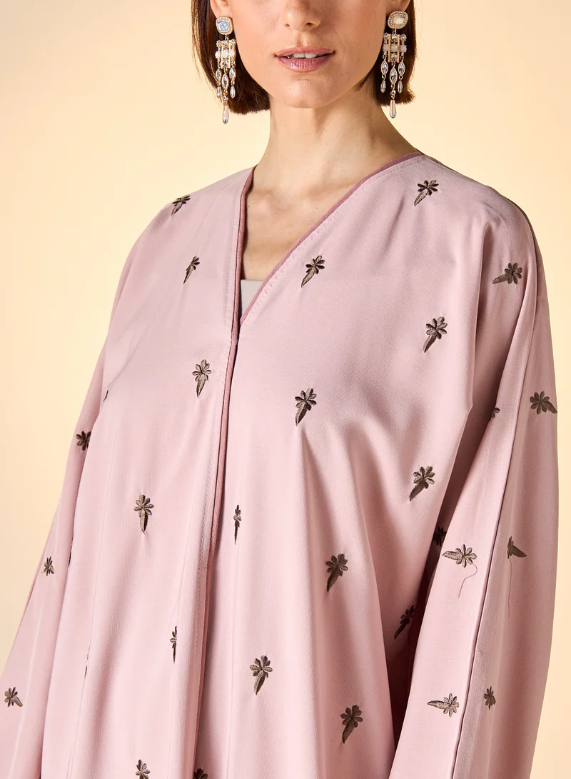 Hadiyath Al Madinah HM - Embroidered Abaya with Hijab
