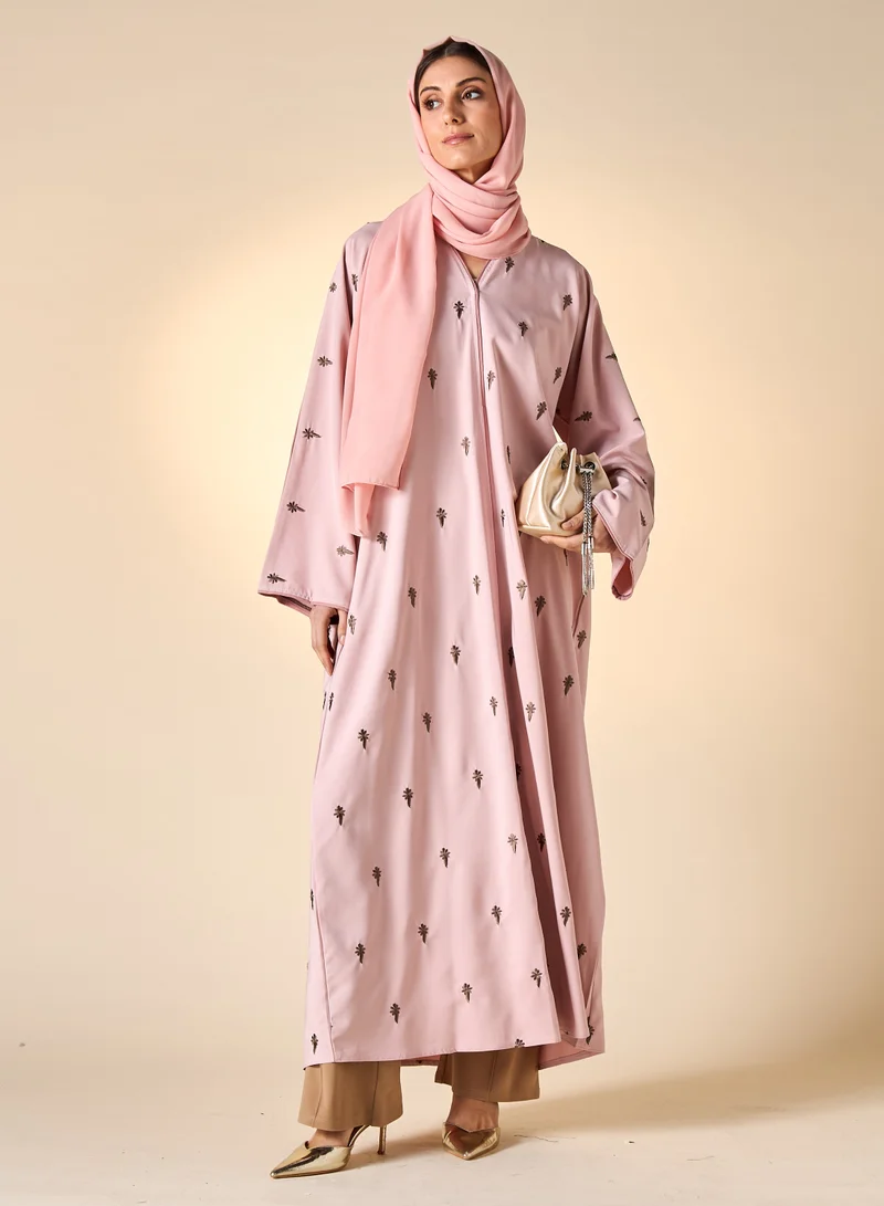 Hadiyath Al Madinah HM - Embroidered Abaya with Hijab