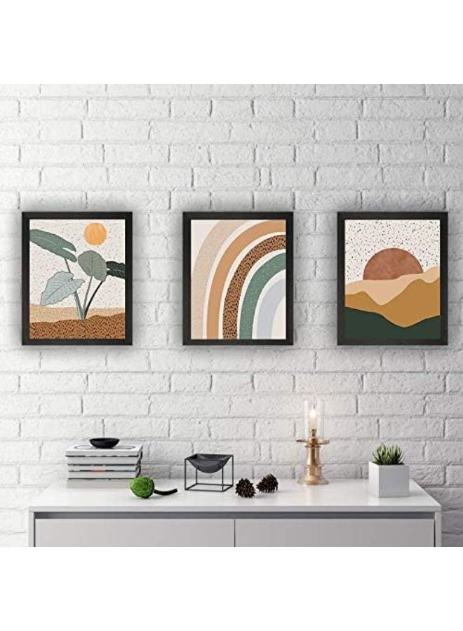 Home Trove Set Of 3 Boho Wall Decor Mid Century Modern Decor - 8X10 Unframed  - Image 3