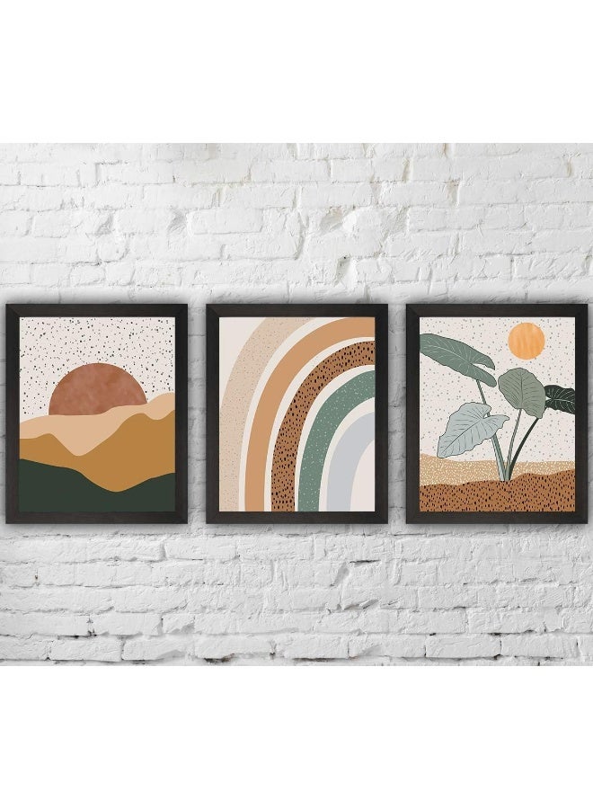 Home Trove Set Of 3 Boho Wall Decor Mid Century Modern Decor - 8X10 Unframed  - Image 5