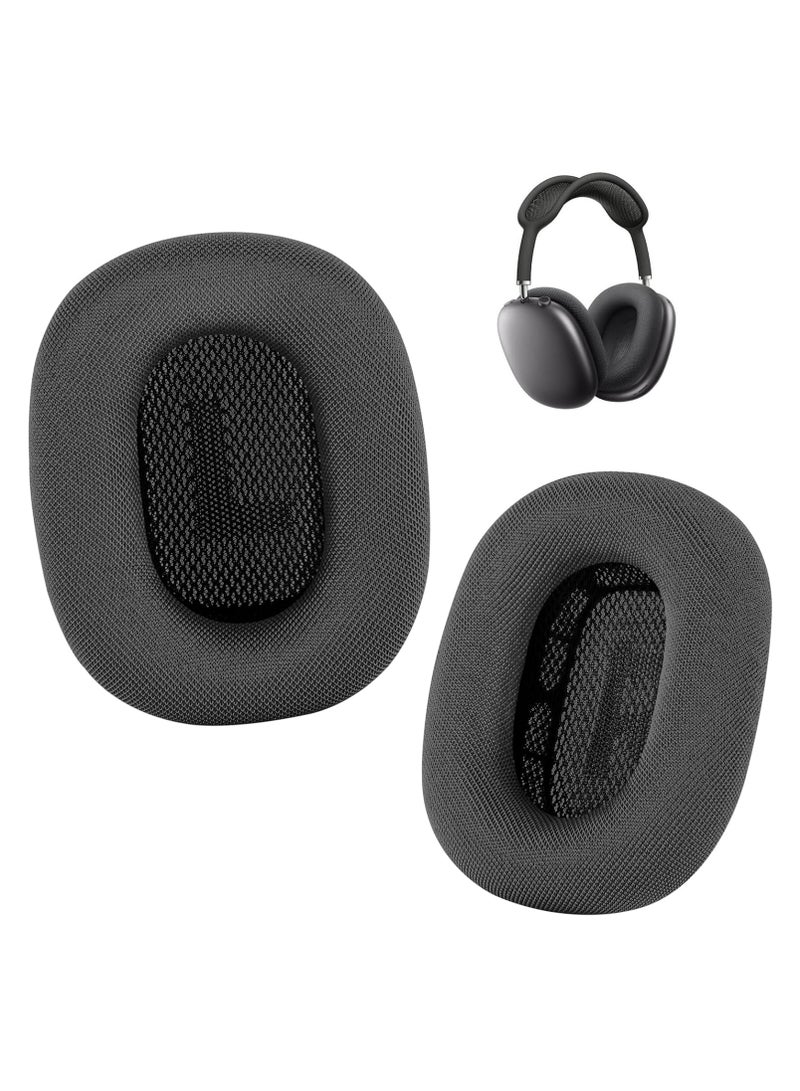 Ear Cushions Replacement for AirPods Max Headphone,Upgraded Mesh Earpads for AirPods Max with Silicone Layer,Magnet,Memory Foam and Noise Isolation,Black - Image 1