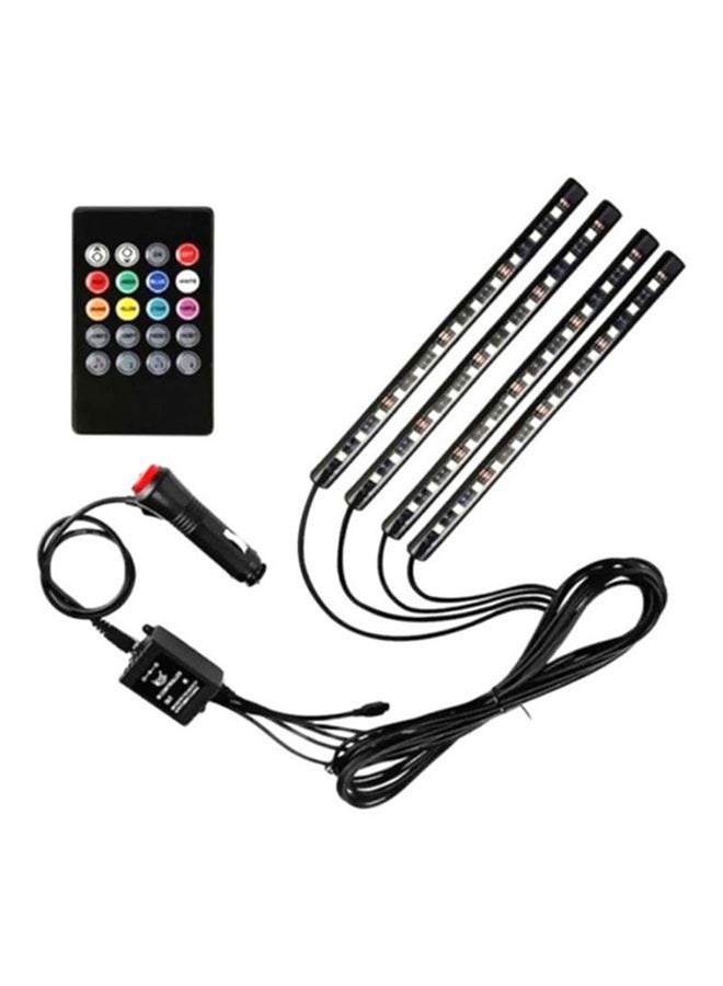 4-In-1 Car Interior Decorative LED Light With Remote