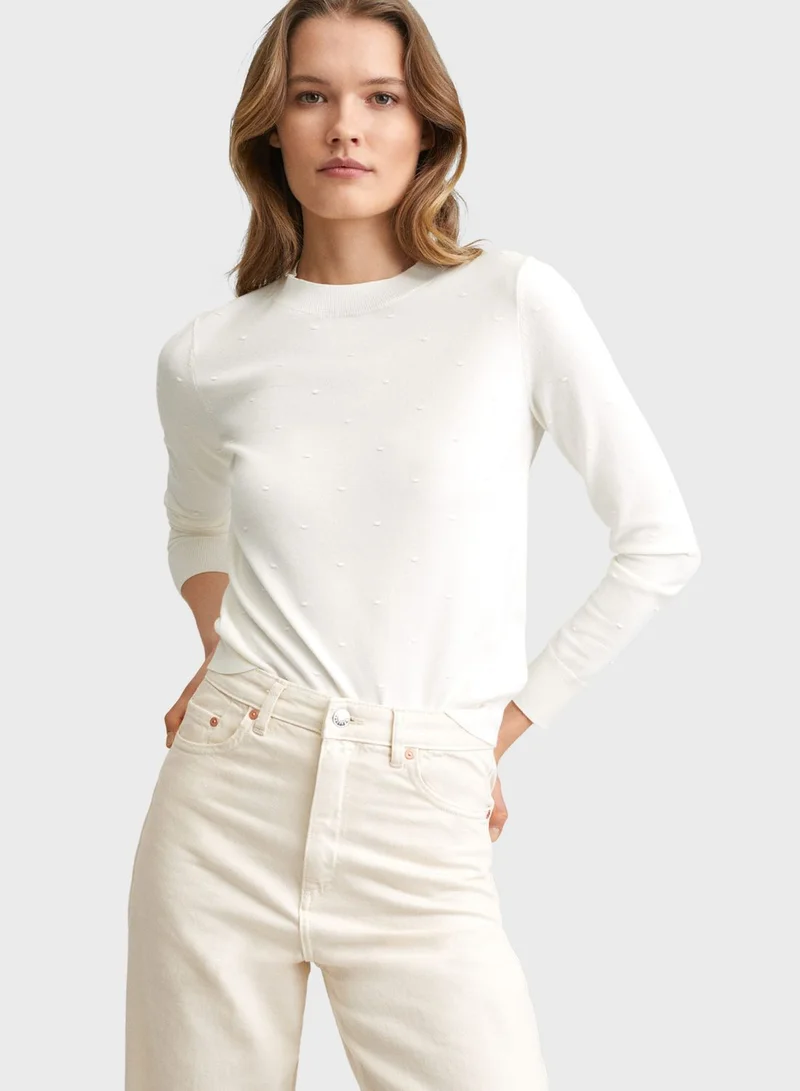 مانجو Crew Neck Knitted Sweater