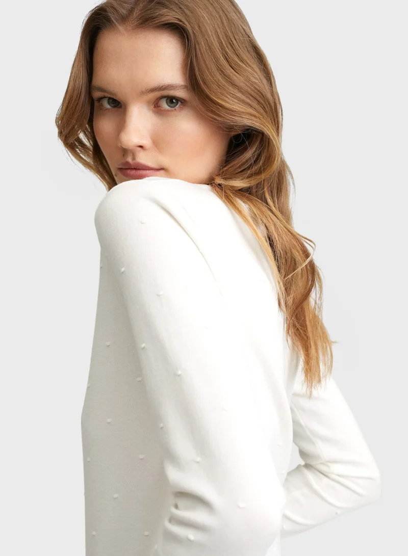 مانجو Crew Neck Knitted Sweater