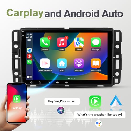 AWESAFE Car Radio Stereo Upgrade for Chevy Silverado Tahoe GMC Sierra Yukon Buick Enclave Android 13 with Wireless CarPlay & Android Auto - Image 2
