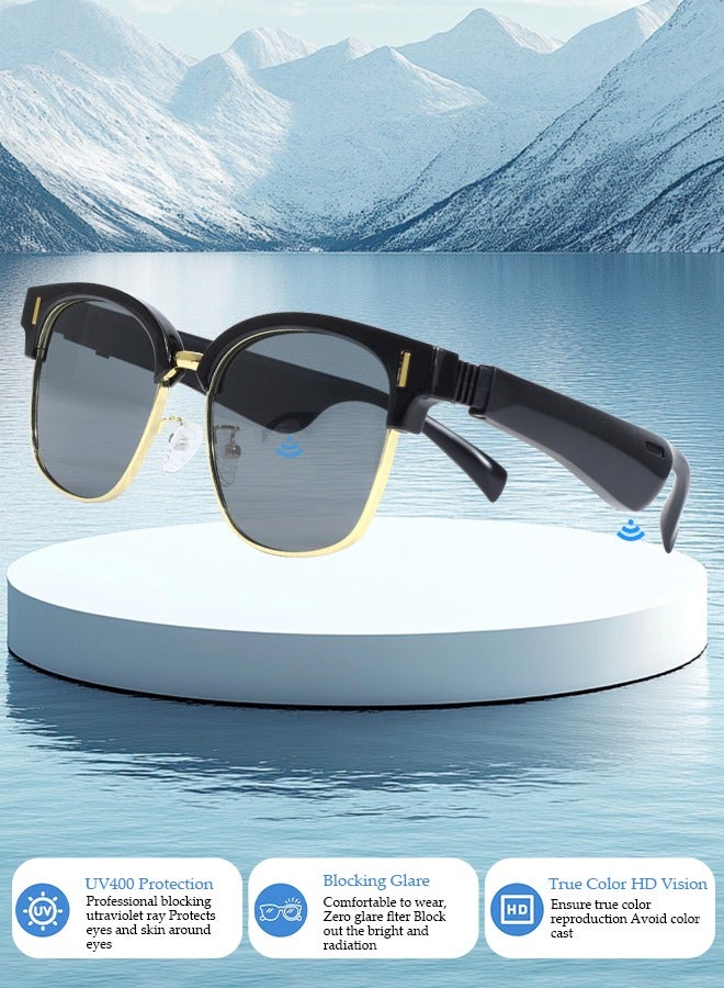 Smart Bluetooth Glasses Earphones,Bluetooth Audio Sunglasses,  Sunshine Bluetooth Sunglasses,Bluetooth 5.0 Audio Glasses ,Open-Ear Audio for Driving, Cycling, Outdoor Sports for Women and Man - Image 4